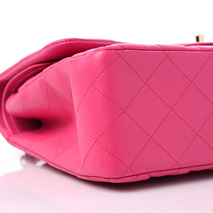 Chanel Lambskin Quilted Jumbo Double Flap Dark Pink 8 of 13