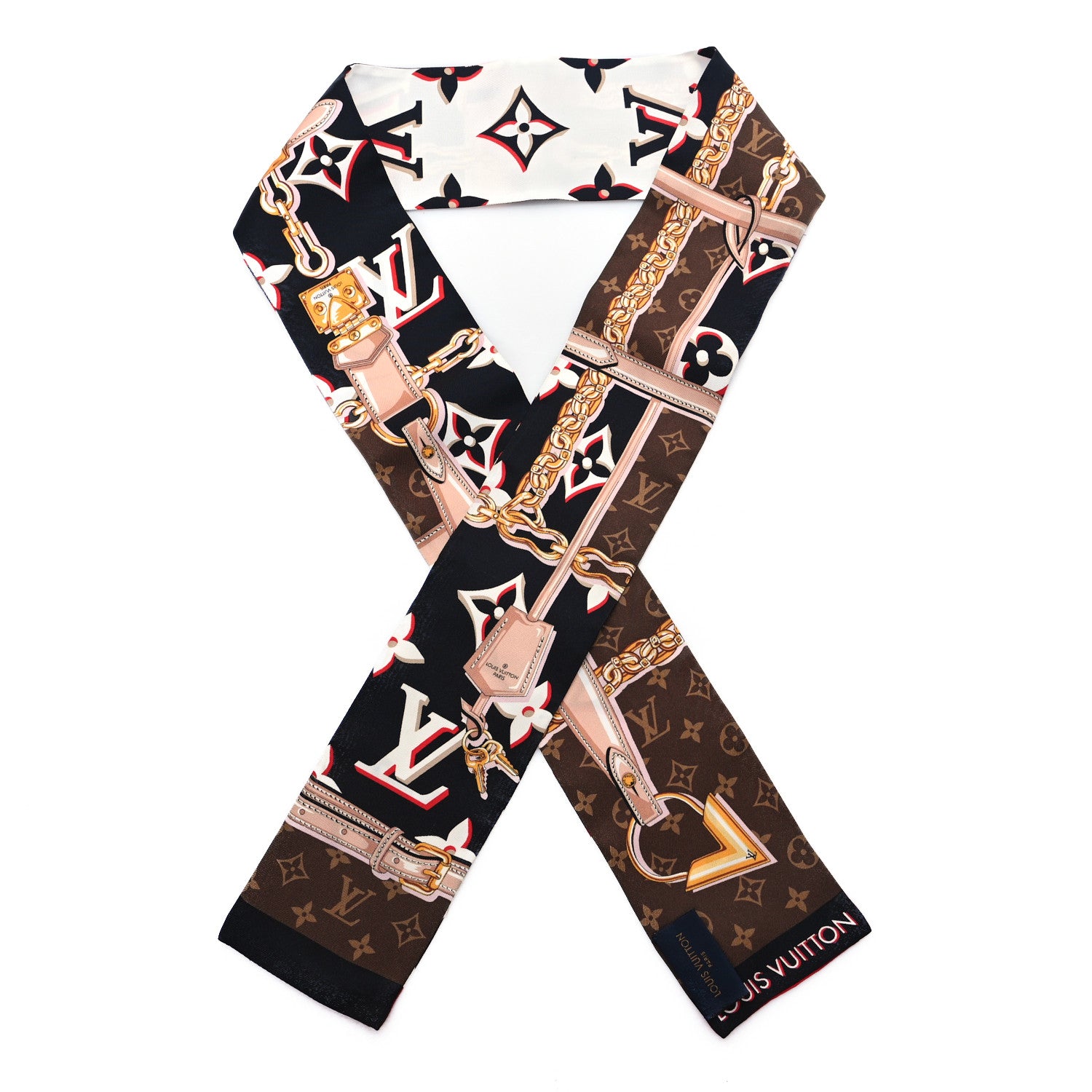 Louis Vuitton Silk Monogram Escale Perfect Match Bandeau Marron 1 of 3