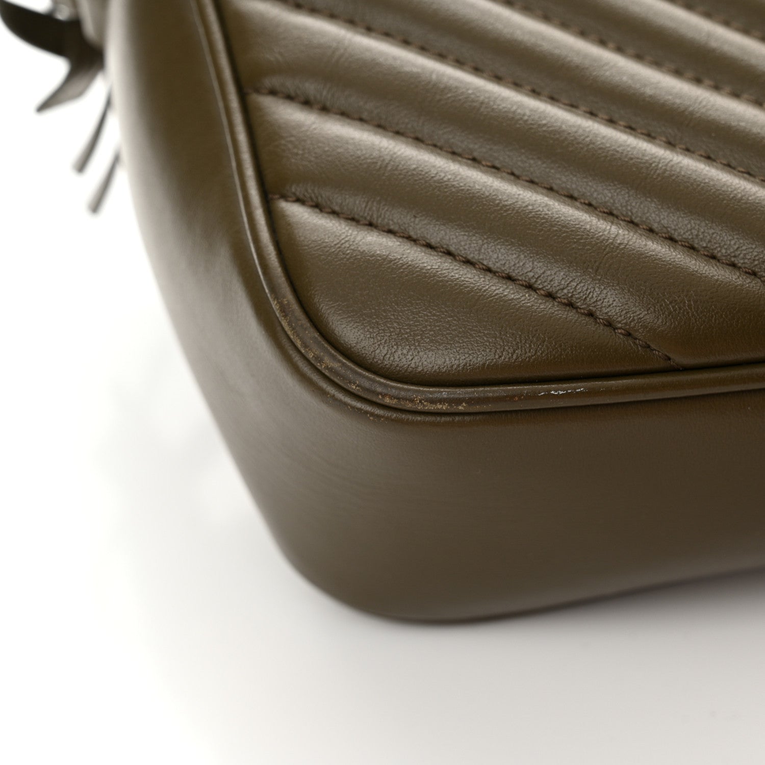 Saint Laurent Calfskin Matelasse Monogram Lou Camera Bag Military Olive 12 of 15