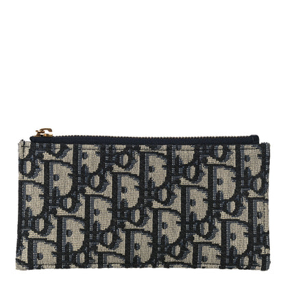 Christian Dior Oblique Saddle Chain Long Wallet Blue 4 of 17