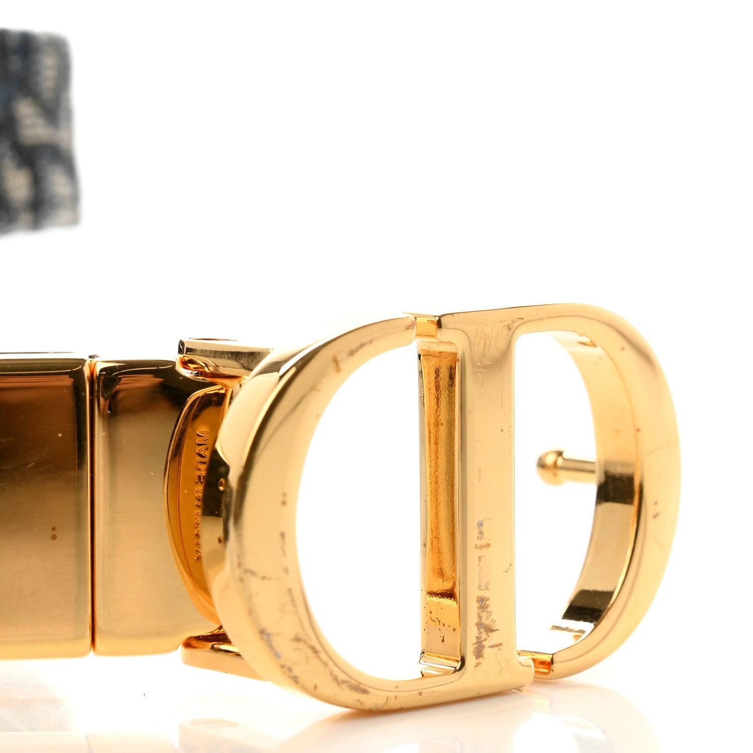 Christian Dior Oblique 30 Montaigne 35mm Belt 90 Blue 6 of 6