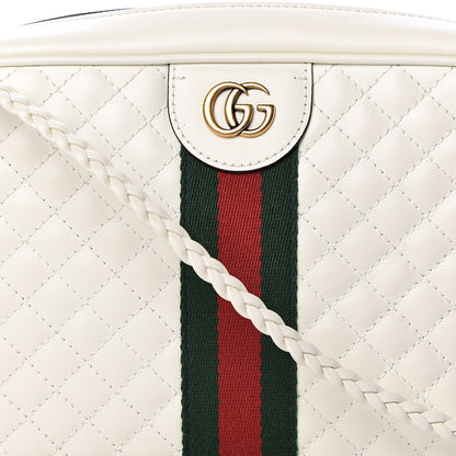 Gucci Calfskin Web Trapuntata Small Shoulder Bag Off White 8 of 10