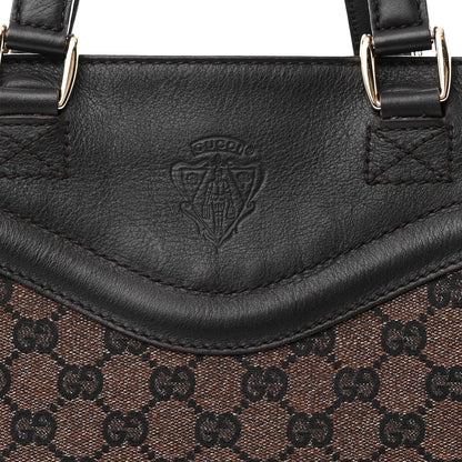 Gucci Monogram Crest Tote Brown 8 of 17