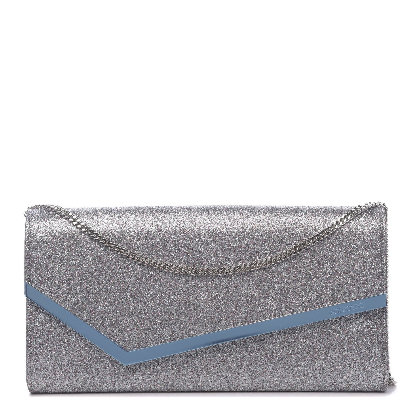 Glitter Fabric Erica Chain Clutch Multicolor