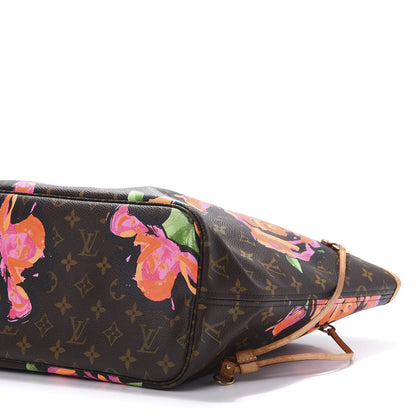 Louis Vuitton Monogram Roses Neverfull MM 11 of 12
