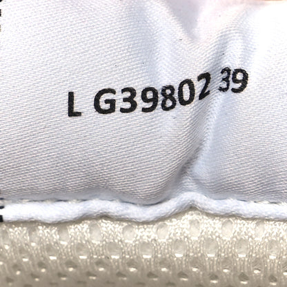 Chanel Suede Fabric Calfskin Womens CC Sneakers 39 White Light Gray 6 of 9