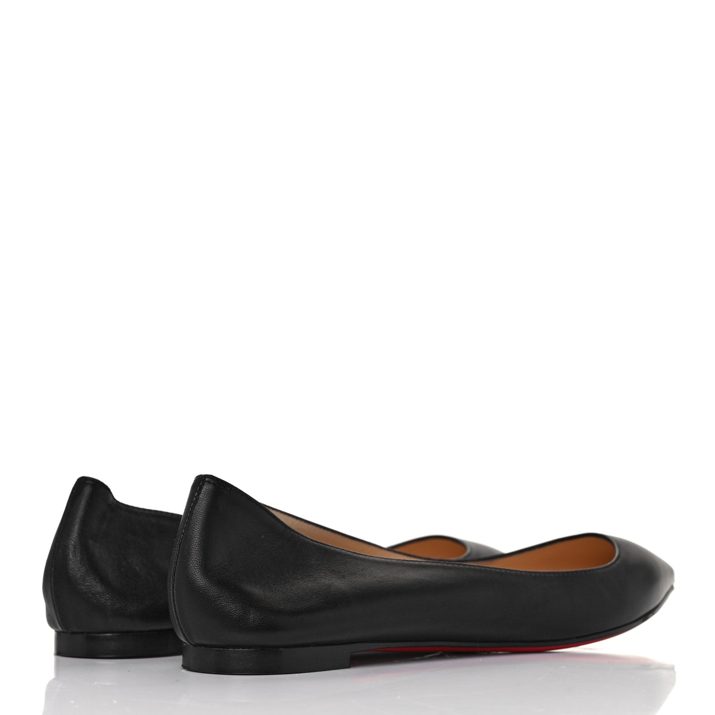 Shiny Nappa Ballalla Flats 37.5 Black