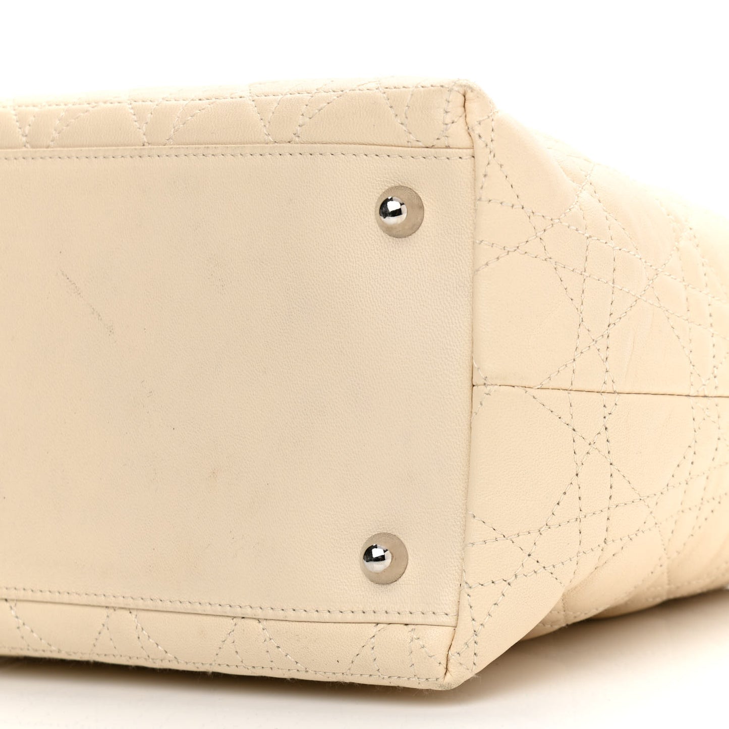 Lambskin Cannage Small Soft Lady Dior Beige