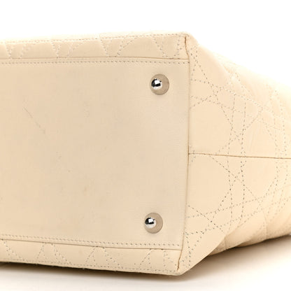 Christian Dior Lambskin Cannage Small Soft Lady Dior Beige 10 of 14