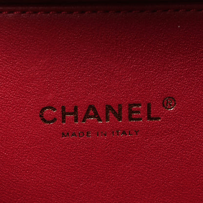 Chanel Caviar Quilted Small CC Filigree Vanity Case Burgundy 6 of 10