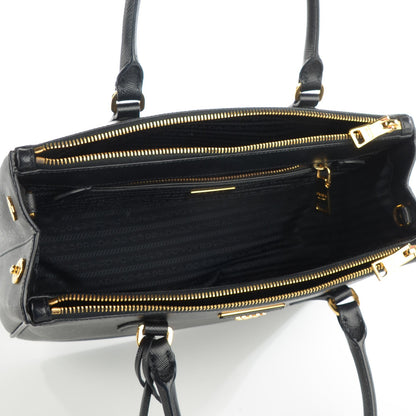 Prada Saffiano Small Galleria Double Zip Tote Black 5 of 8