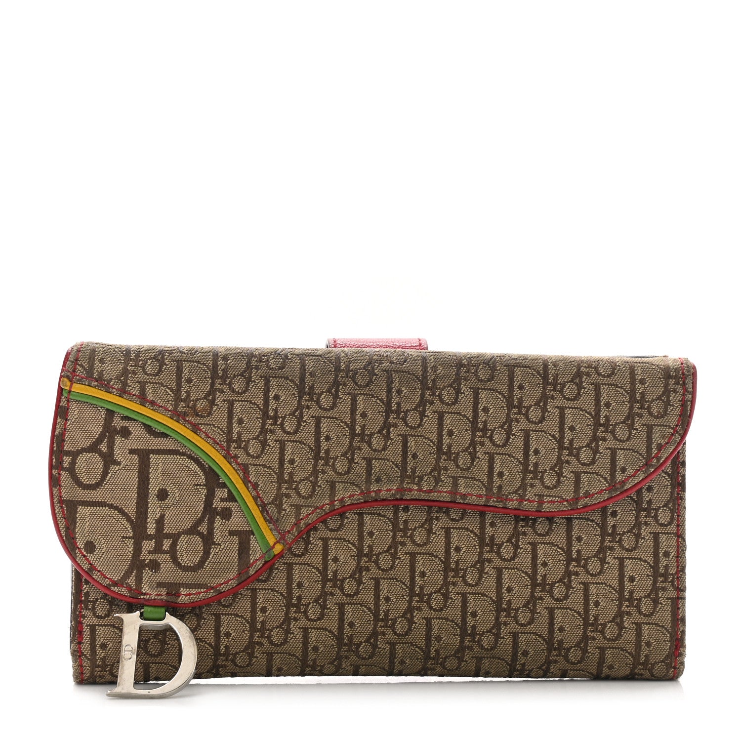 Christian Dior Monogram Rasta Saddle Wallet Beige 1 of 8