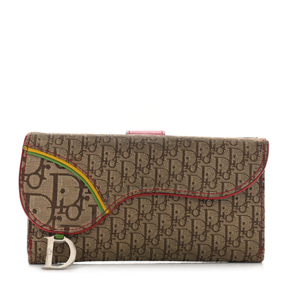 Christian Dior Monogram Rasta Saddle Wallet Beige 1 of 8