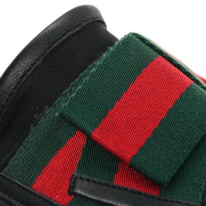 Gucci Satin Web Bow Slide Sandals 39 Black 9 of 11