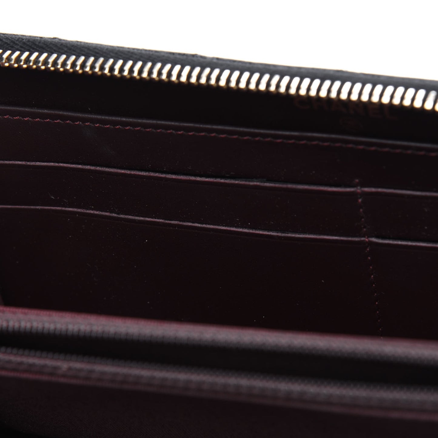 Caviar Quilted Large Gusset Zip Around Wallet Black