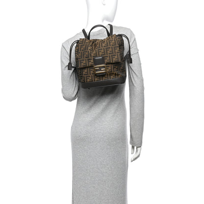 Fendi Vitello Grace Jacquard FF Backpack Brown 2 of 10