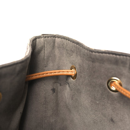 Fendi Glazed Fabric Vitello Grace F is Fendi FF 1974 Stamp Patch Grande Mon Tresor Bucket Bag Mogano Panna Nocciola 10 of 10