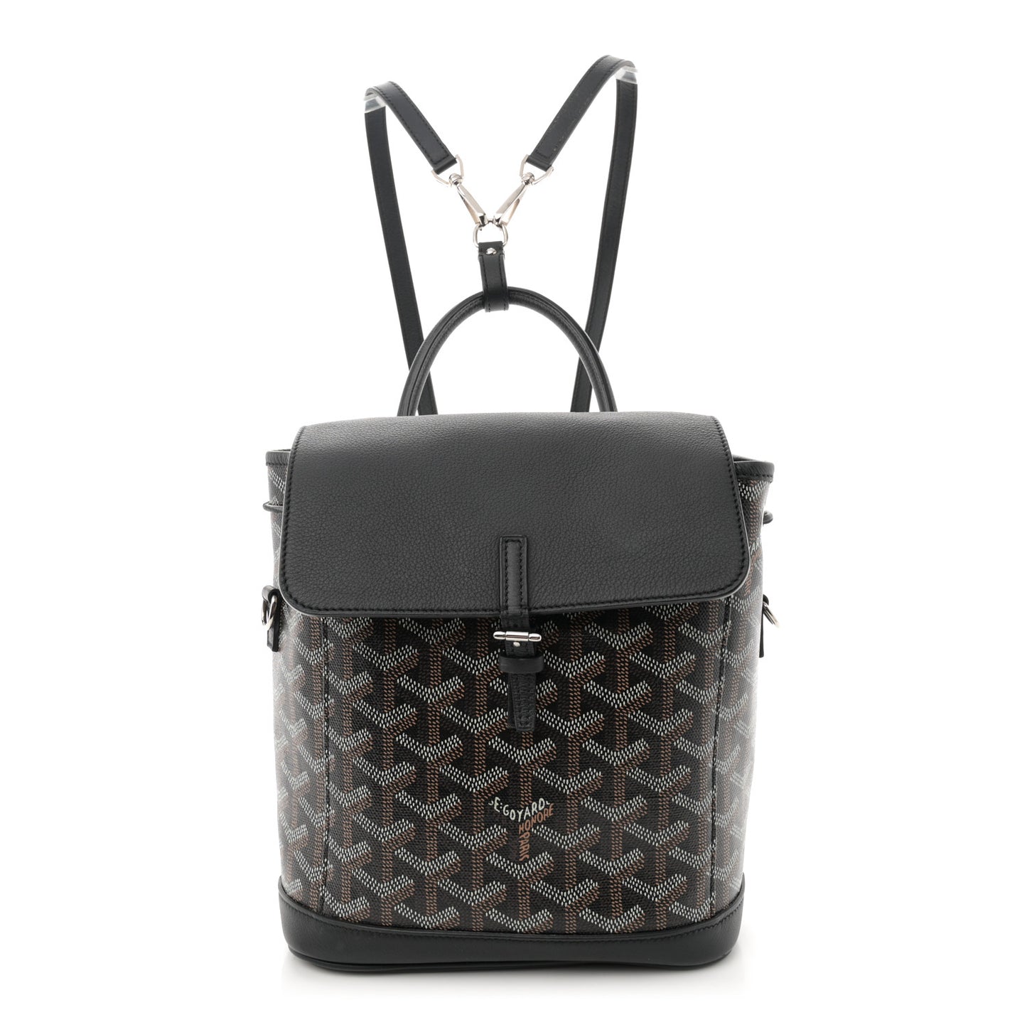 Goyardine Calfskin Mini Alpin Backpack Black