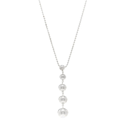 Tiffany Sterling Silver Graduated Ball Drop Necklace 1 of 4