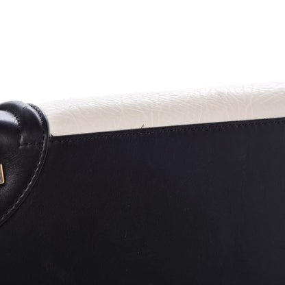 Celine Smooth Calfskin Shrunken Lambskin Mini Bi-Color Luggage Black White 12 of 12