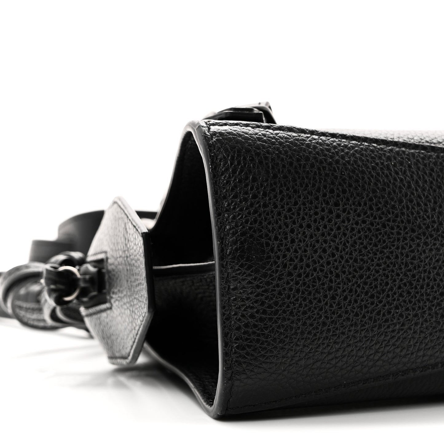 Grained Calfskin Neo Classic Black Hardware Mini City Black
