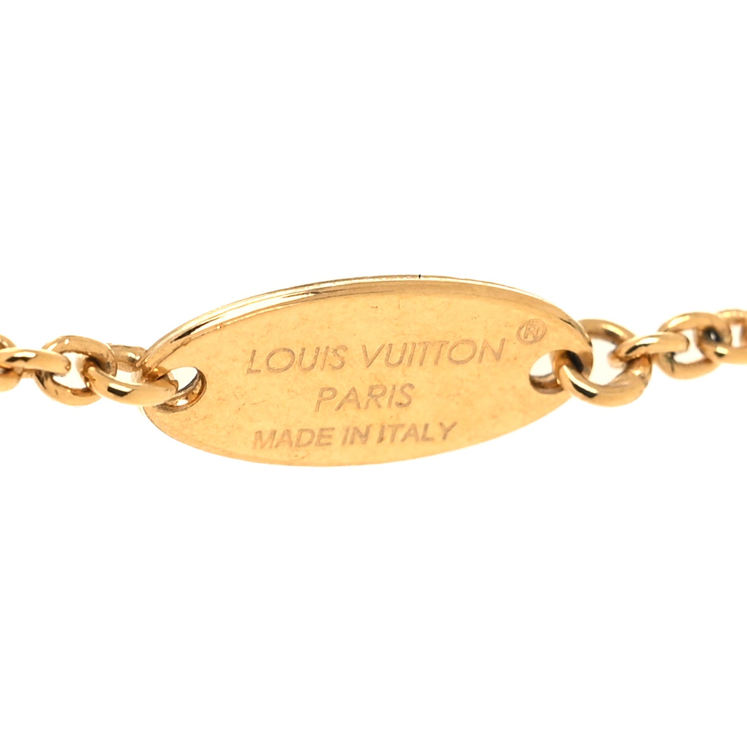 Louis Vuitton Metal Crystal LV Iconic Necklace Gold 5 of 7
