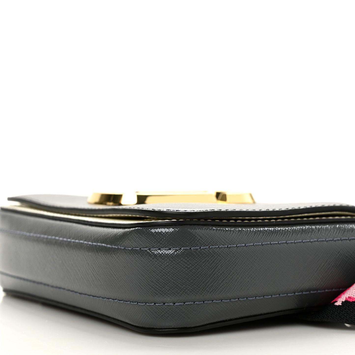 Saffiano Hip Shot Belt Bag Black Multicolor