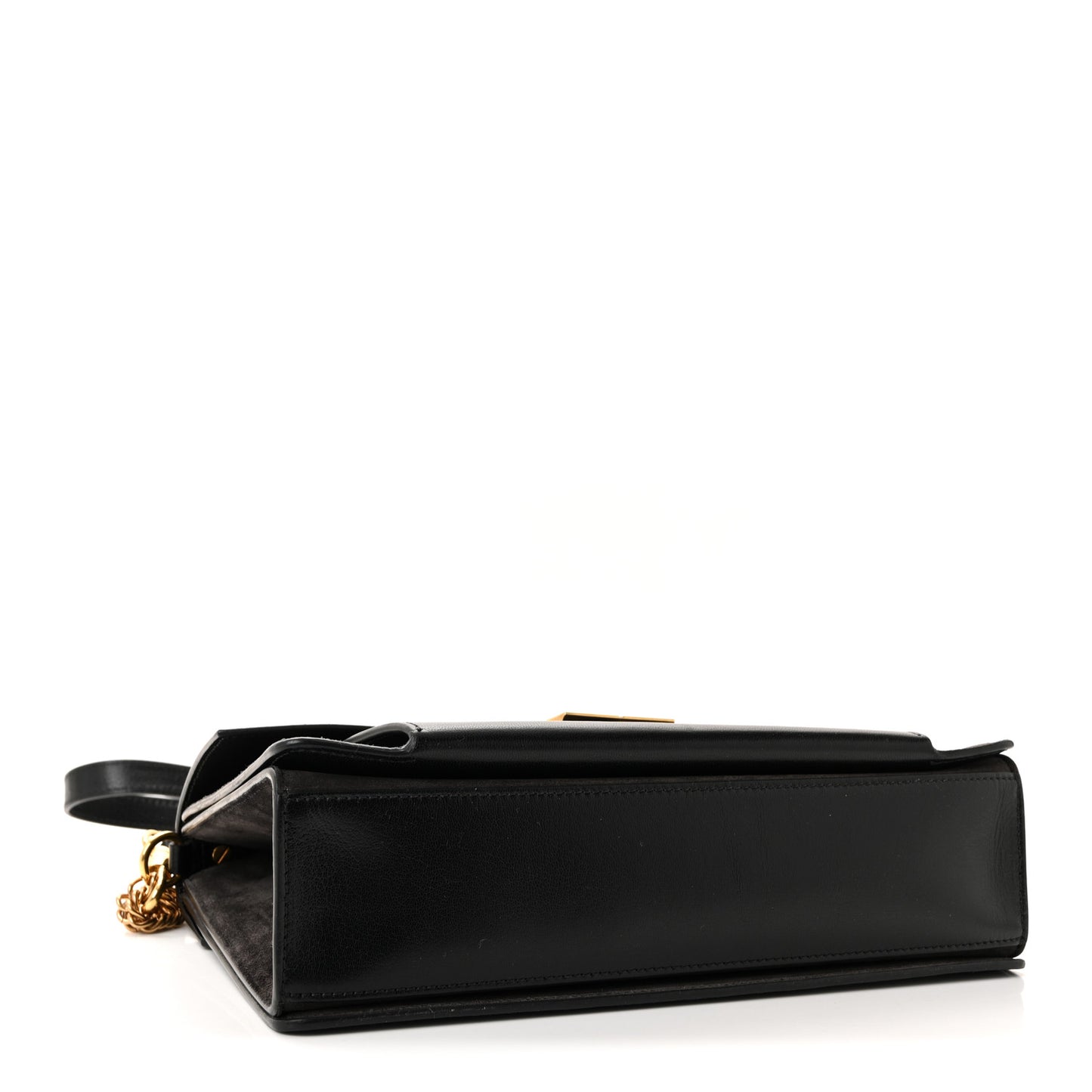 Sugar Goatskin Suede Medium GV3 Shoulder Bag Black Grey