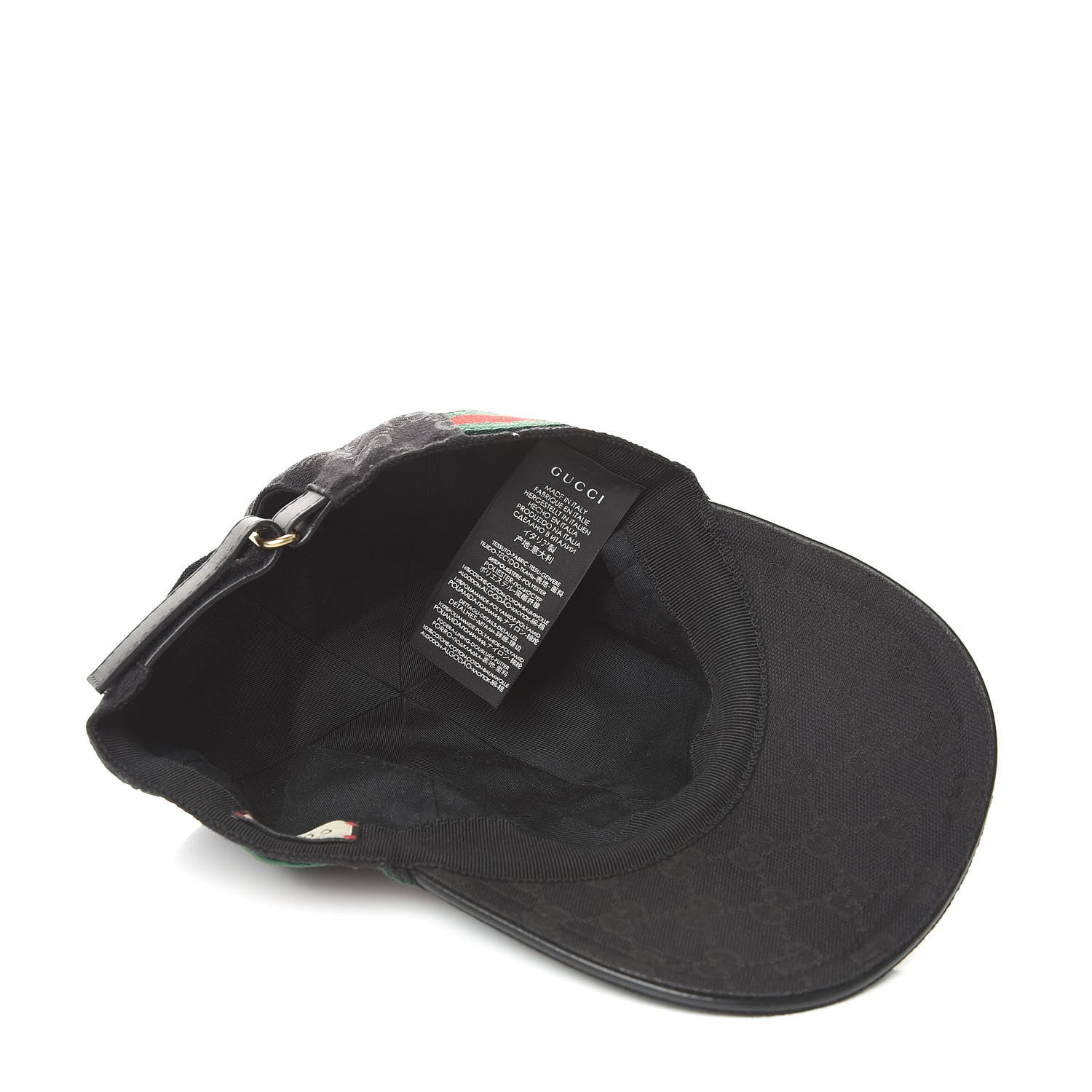Gucci Monogram Web Baseball Hat XL Black 4 of 6