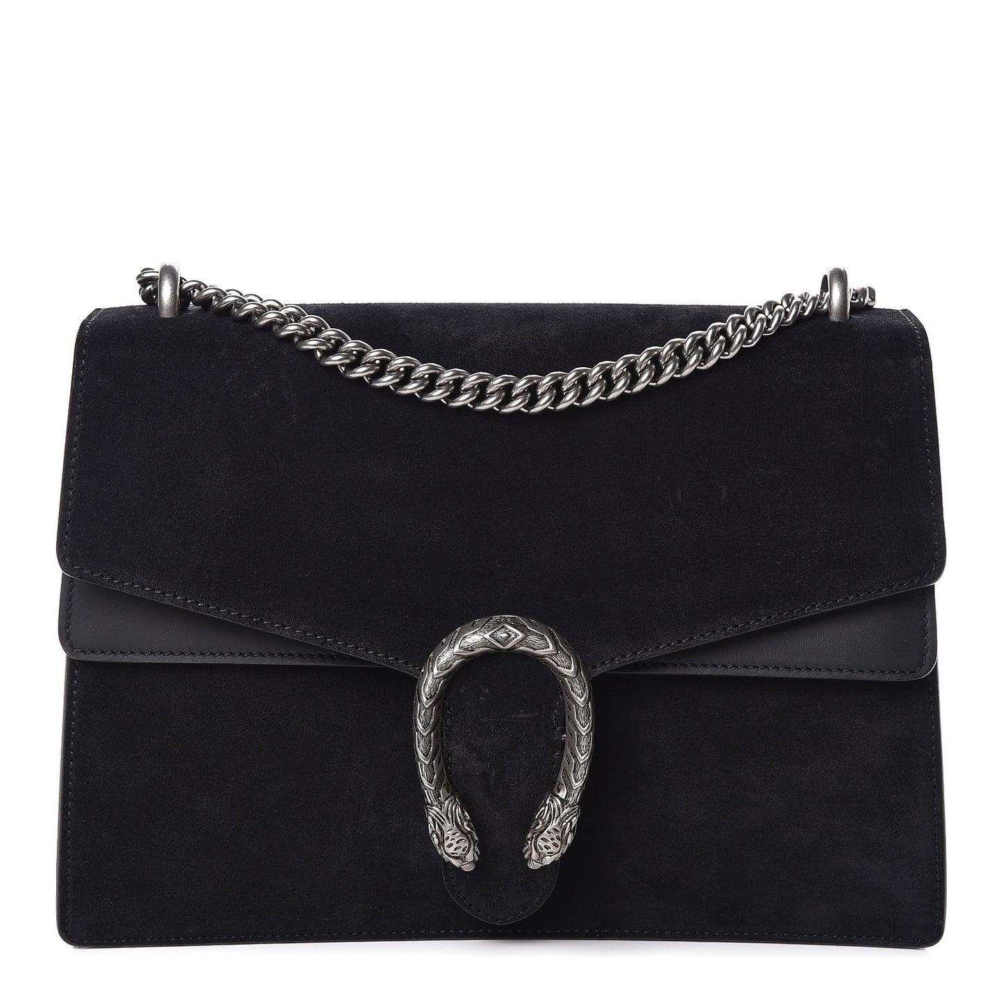 Suede Medium Dionysus Shoulder Bag Black