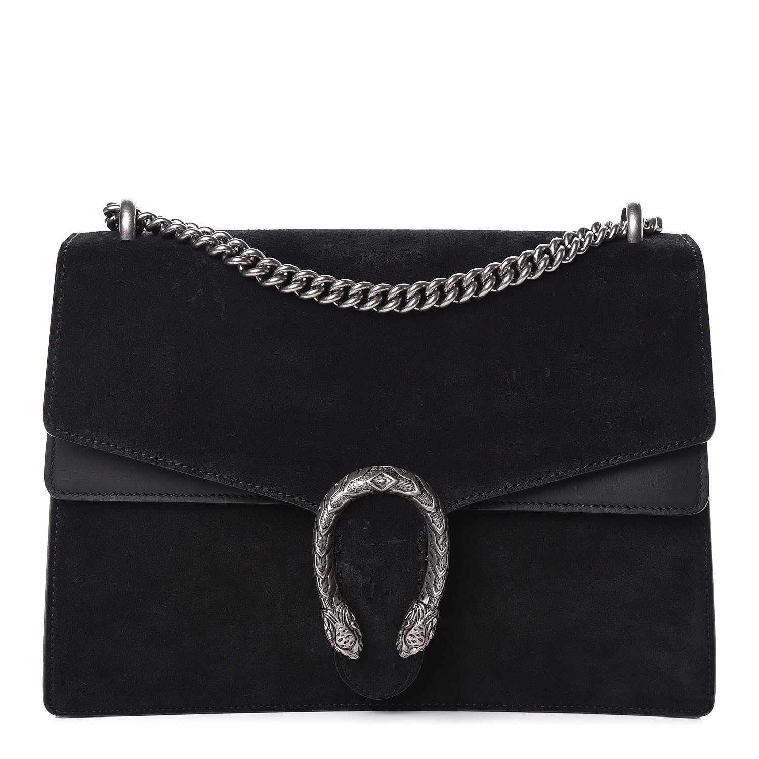 Gucci Suede Medium Dionysus Shoulder Bag Black 1 of 9