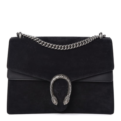 Gucci Suede Medium Dionysus Shoulder Bag Black 1 of 9