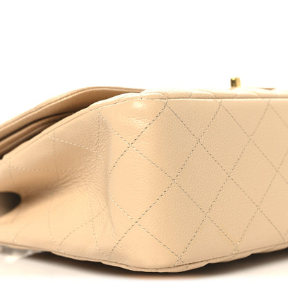 Chanel Caviar Quilted Jumbo Double Flap Beige Clair 9 of 10