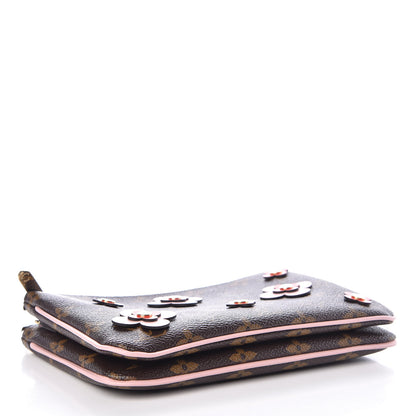 Louis Vuitton Monogram Blooming Flowers Double Zip Pochette 4 of 9
