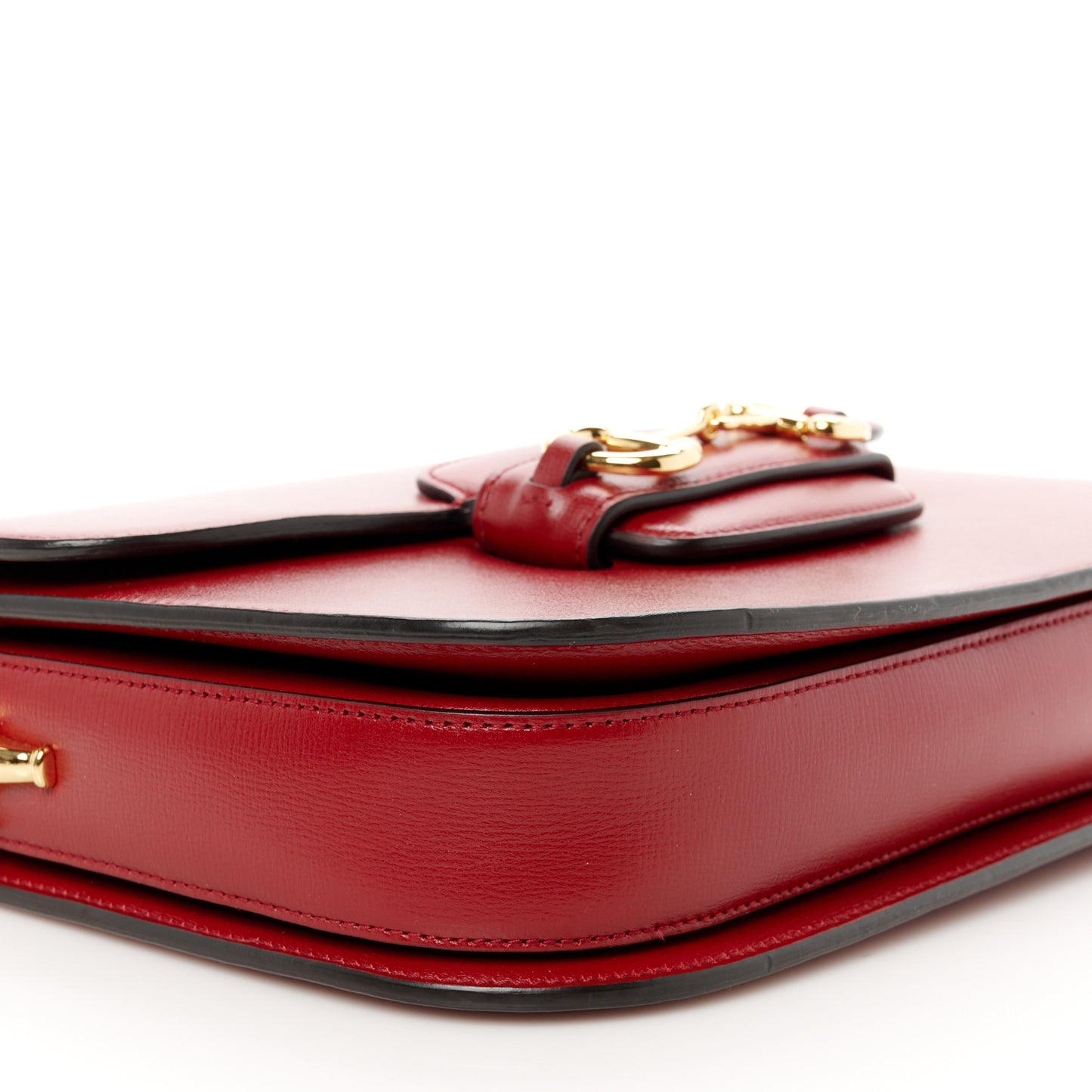 Azalea Calfskin Horsebit 1955 Shoulder Bag New Cherry Red