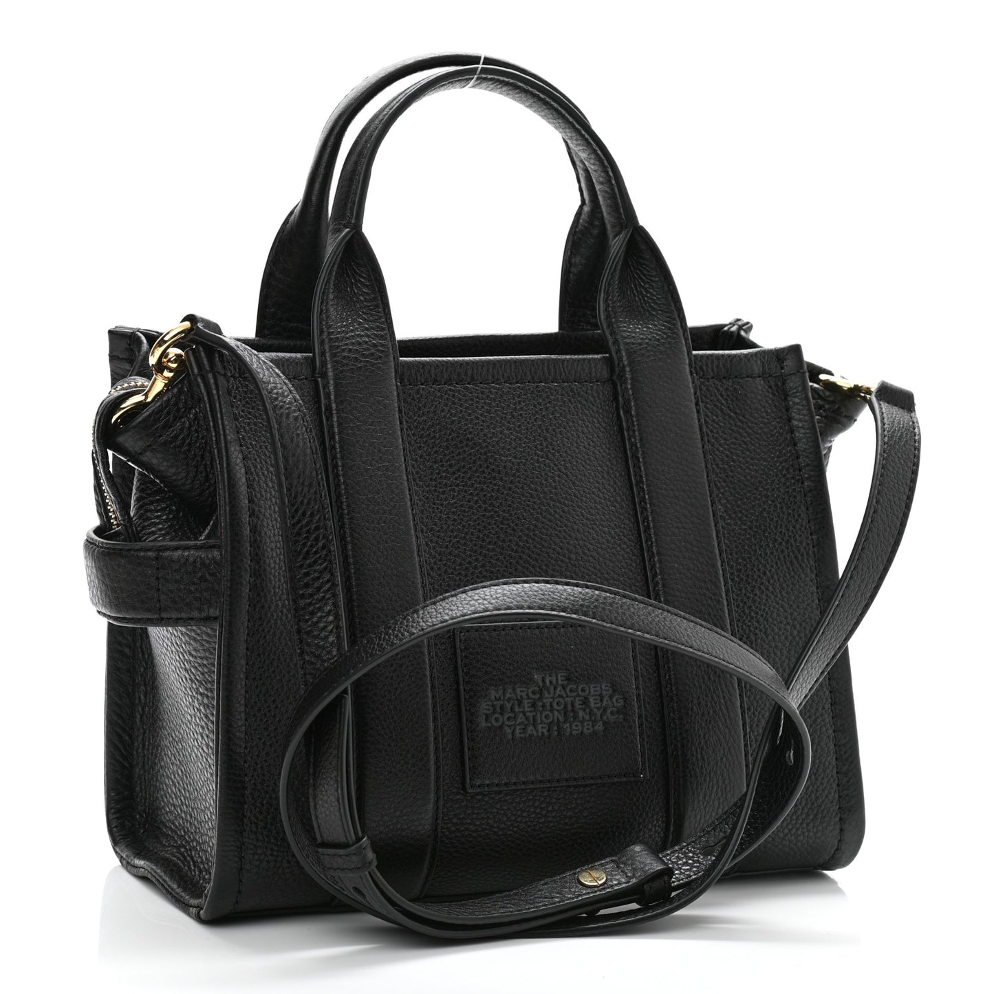 Grained Calfskin Small The Tote Bag Black