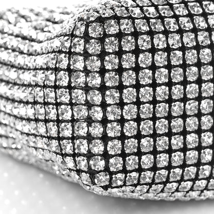 Alexander Wang Mesh Crystal Rhinestone Mini Heiress Pouch Black Silver 7 of 8