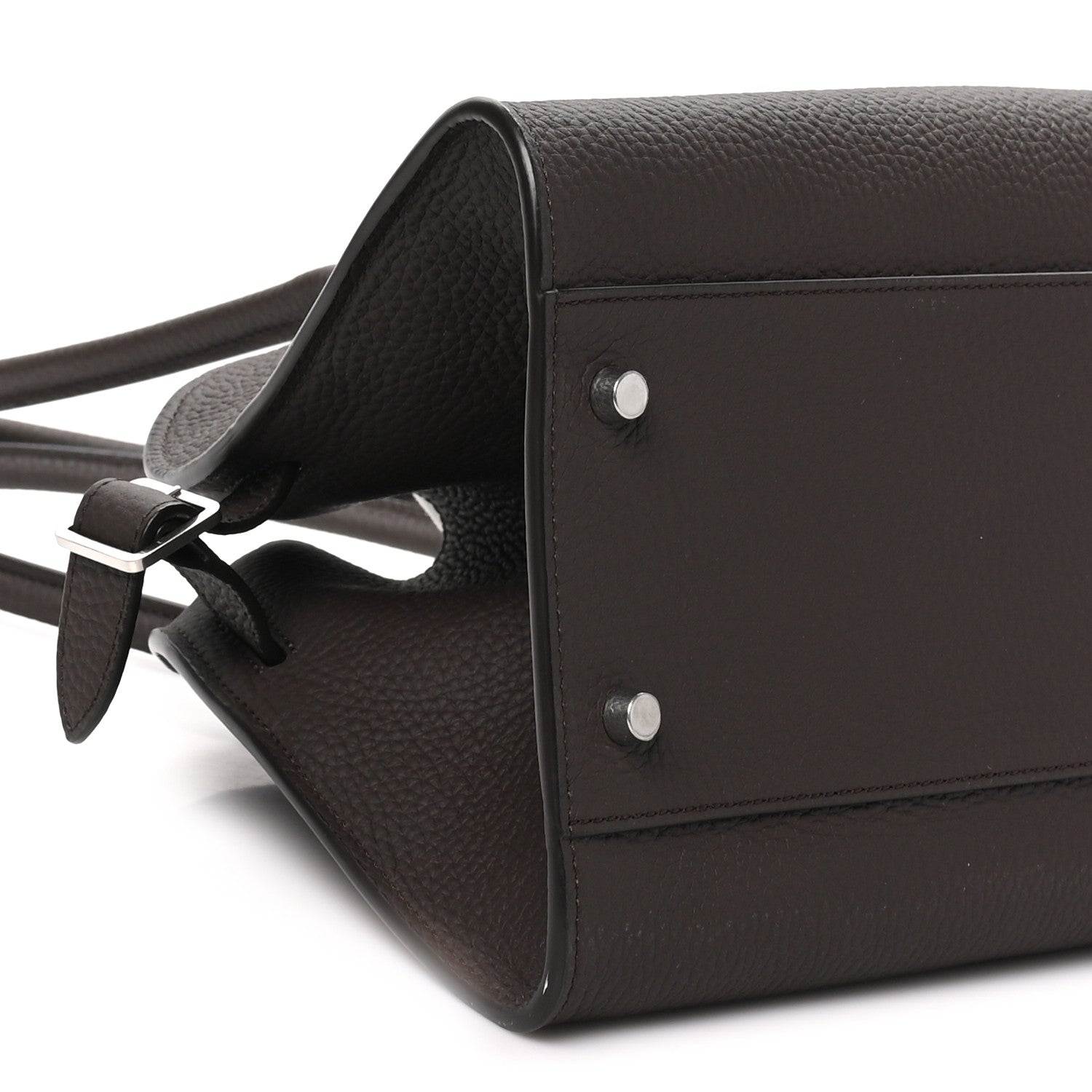 The Row Matte Grained Calfskin Margaux Shoulder 12 Deep Brown 7 of 8