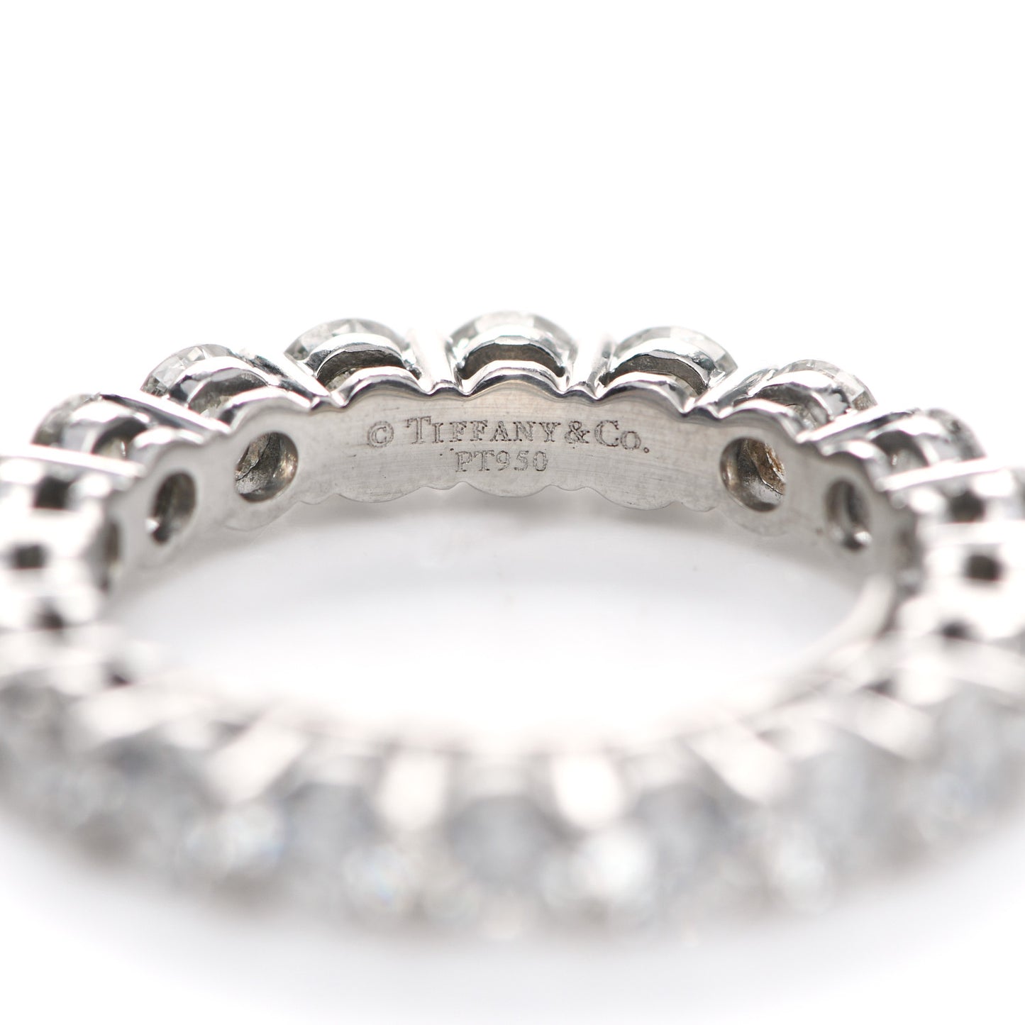 Platinum Diamond 3.7mm Embrace Eternity Band Ring 53 6.5