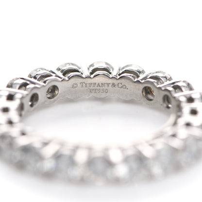 Tiffany Platinum Diamond 3.7mm Embrace Eternity Band Ring 53 6.5 4 of 6