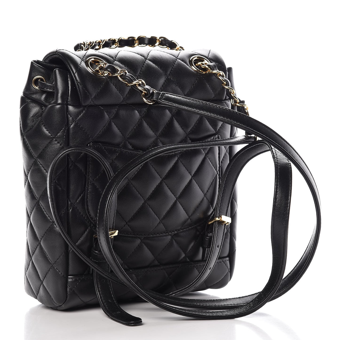 Calfskin Quilted Mini Urban Spirit Backpack Black