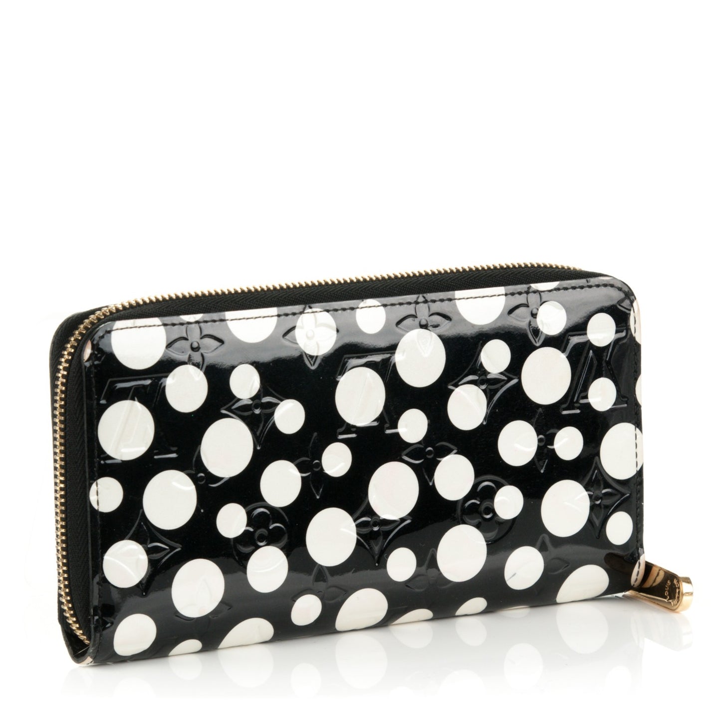 Vernis Kusama Infinity Dots Zippy Wallet Black