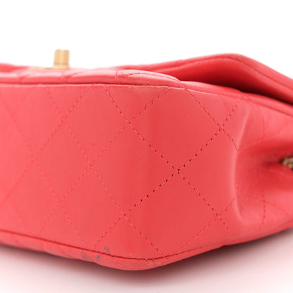 Chanel Lambskin Quilted Mini Rectangular Flap Red 10 of 13