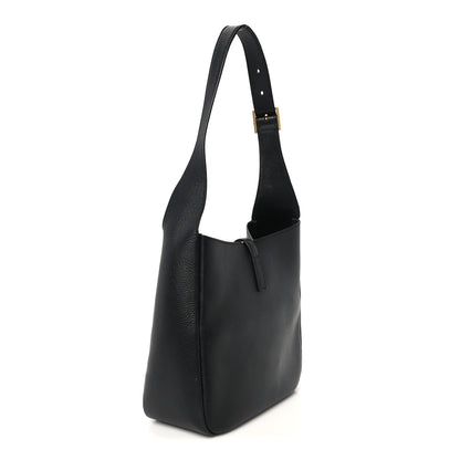 Saint Laurent Smooth Calfskin Small Le 5 A 7 Soft Hobo Black 2 of 9