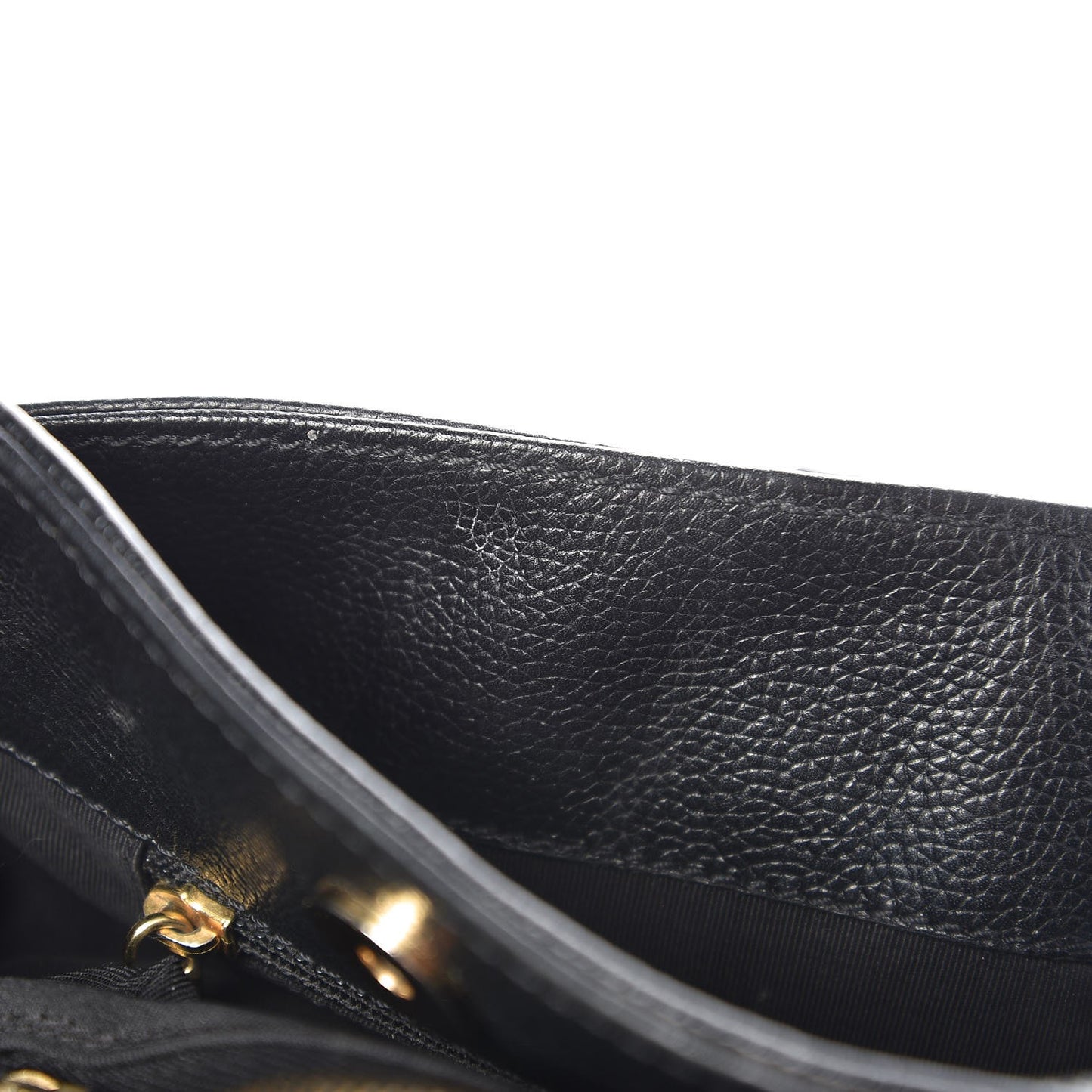Calfskin Cerf Executive Shopper Tote Black