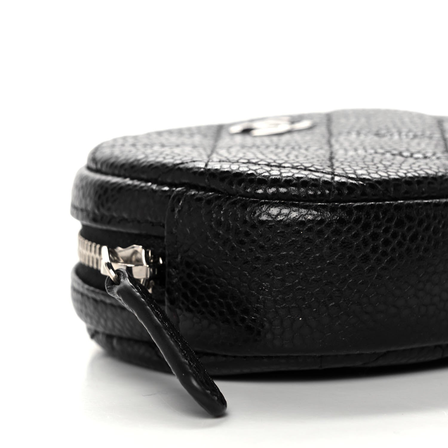 Chanel Caviar Quilted Zip Around Classic Coin Purse Black 8 of 10