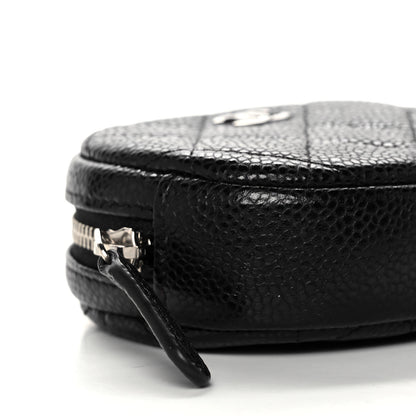 Chanel Caviar Quilted Zip Around Classic Coin Purse Black 8 of 10