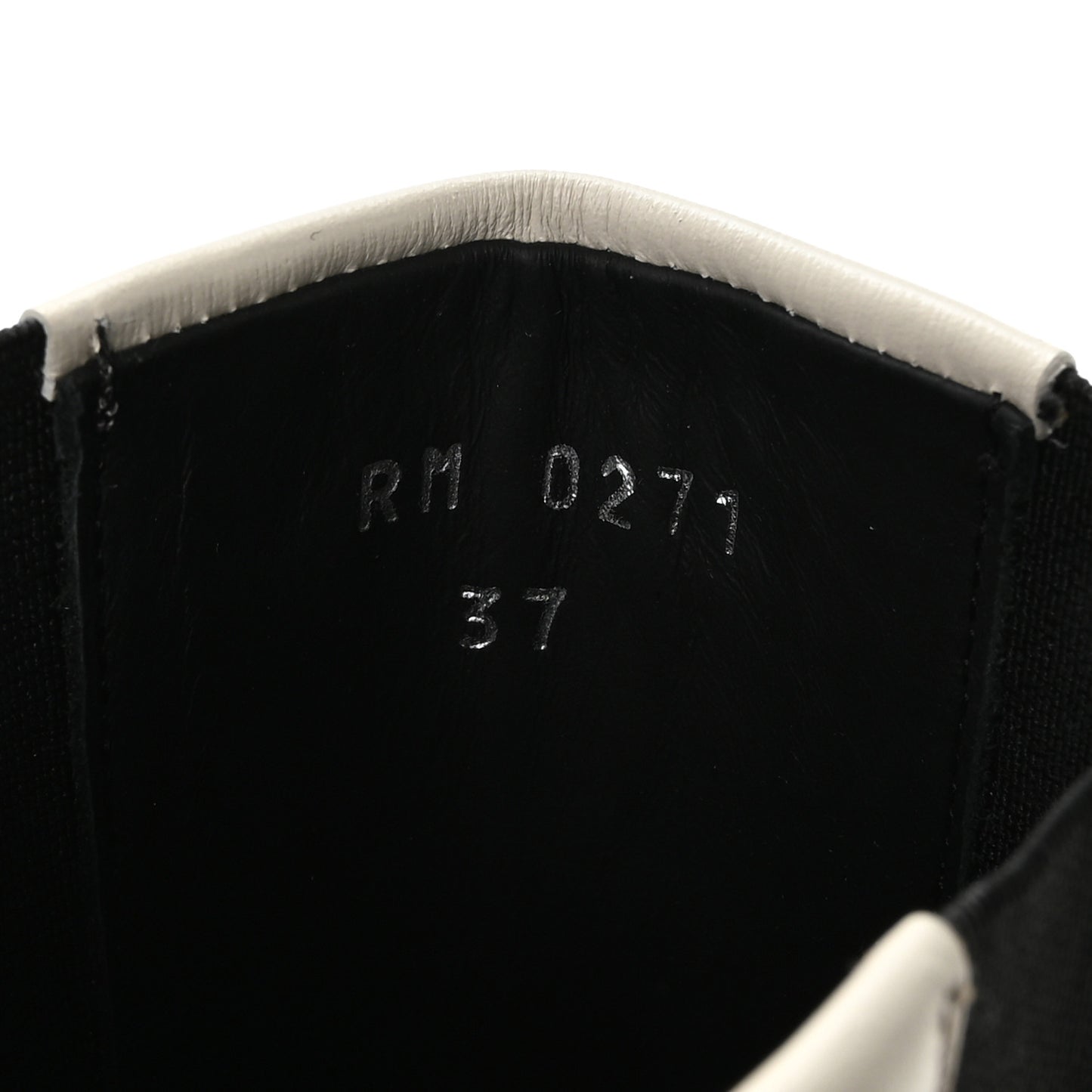 Calfskin Square Chelsea Boots 37 White Black
