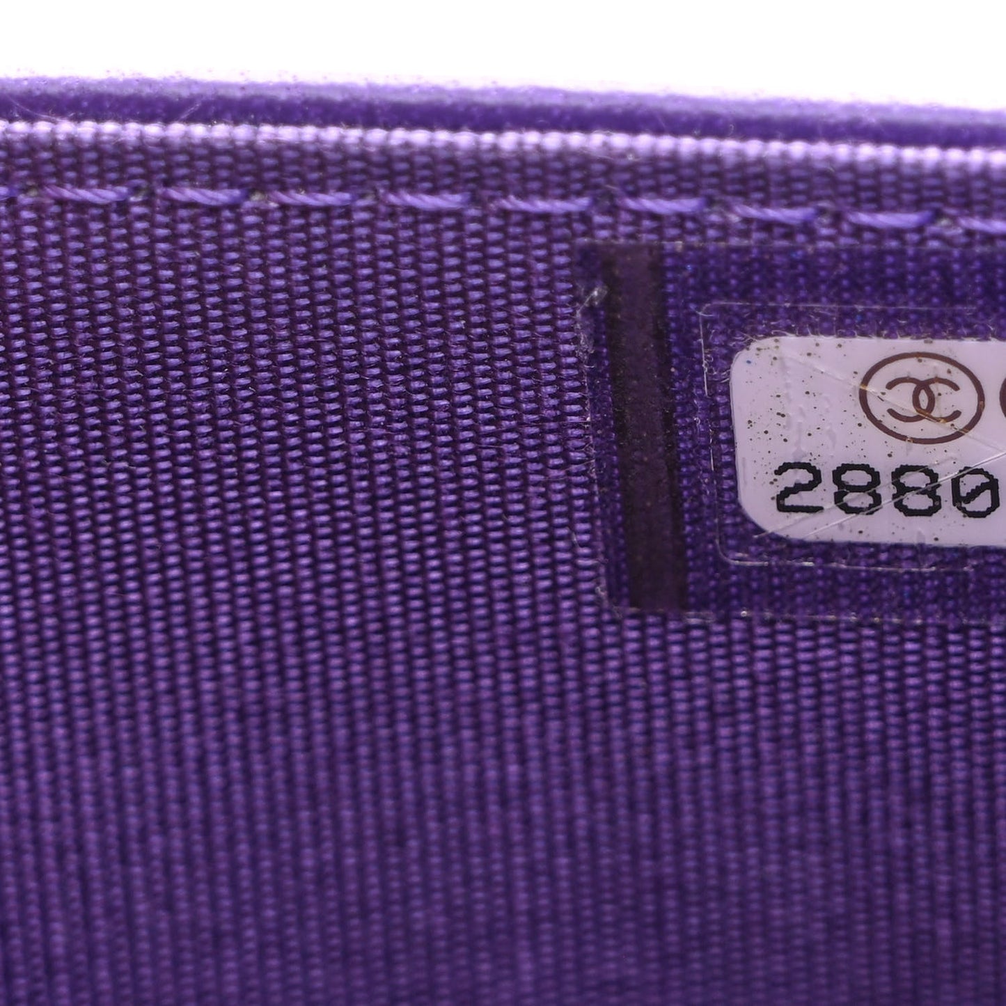 Lambskin Quilted Boy Wallet On Chain WOC Purple