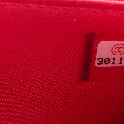 Chanel Lambskin Quilted Trendy CC Wallet On Chain WOC Dark Pink 7 of 14